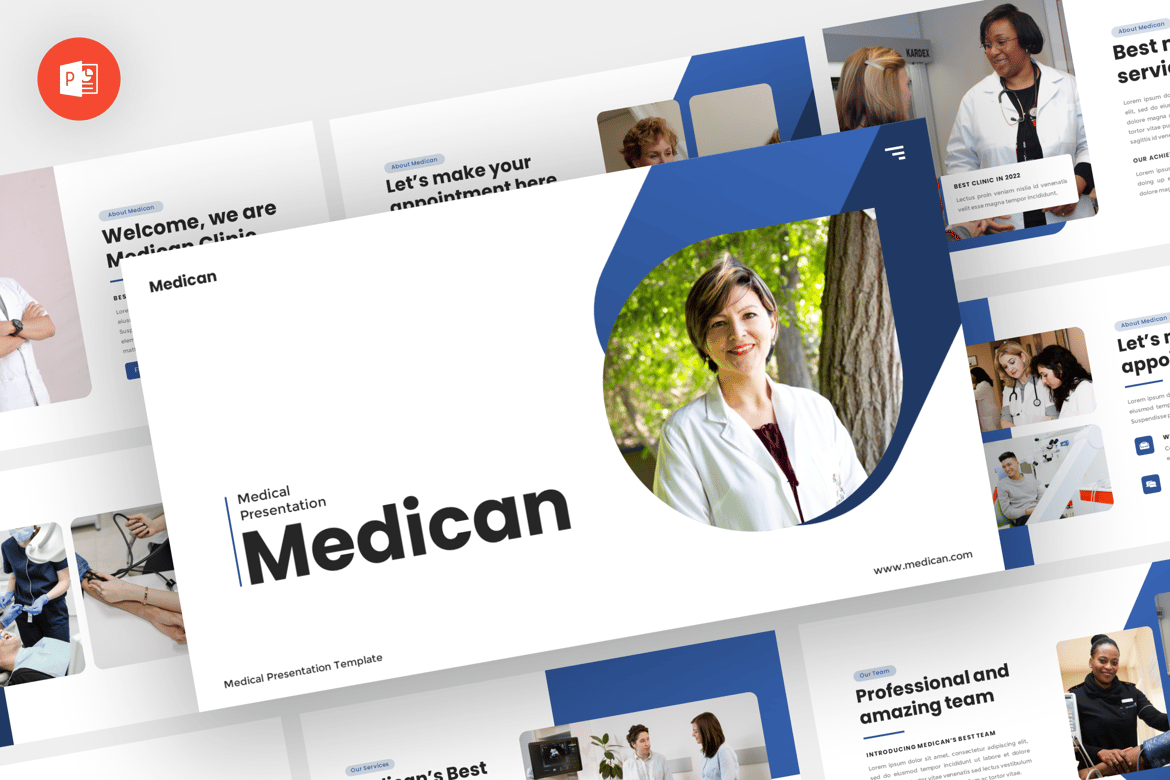 Medican - Template Presentasi Powerpoint Medis yang Modern dan Profesional
