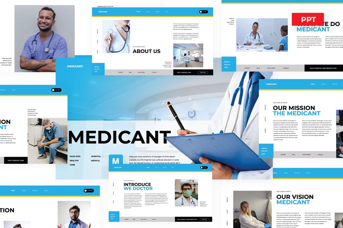 Template Powerpoint Medicant - Solusi Presentasi Medis yang Kreatif dan Modern
