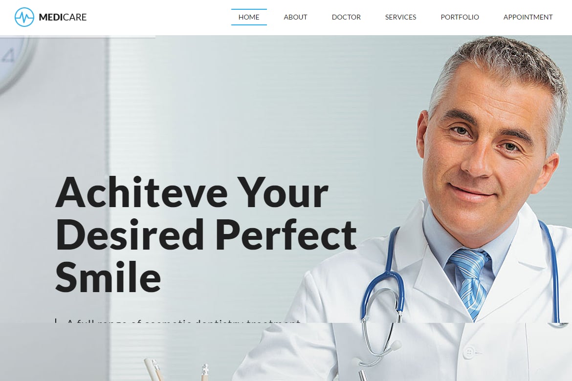 MediCare – Template Website Medis dan Klinik Gigi yang Menarik
