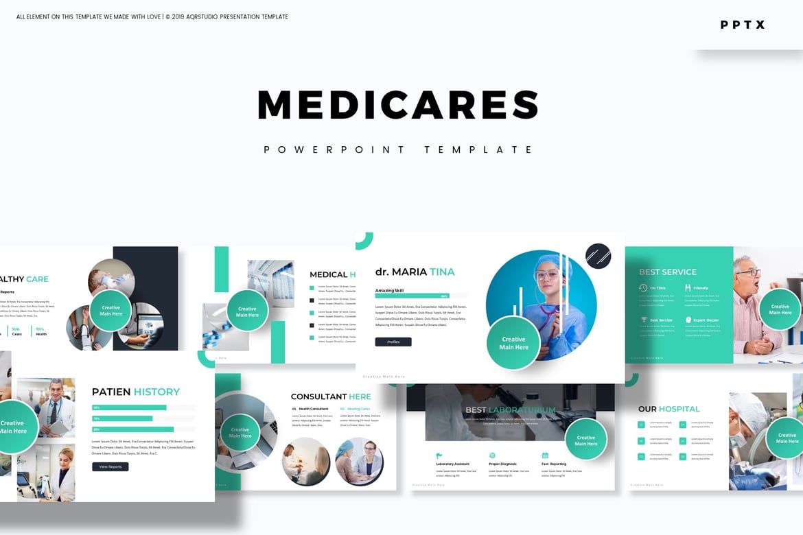 Template PowerPoint Medicares - Solusi Presentasi Profesional