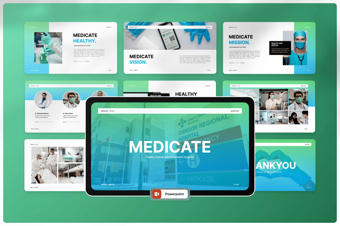 Template Presentasi Medis - PowerPoint Profesional untuk Kesehatan