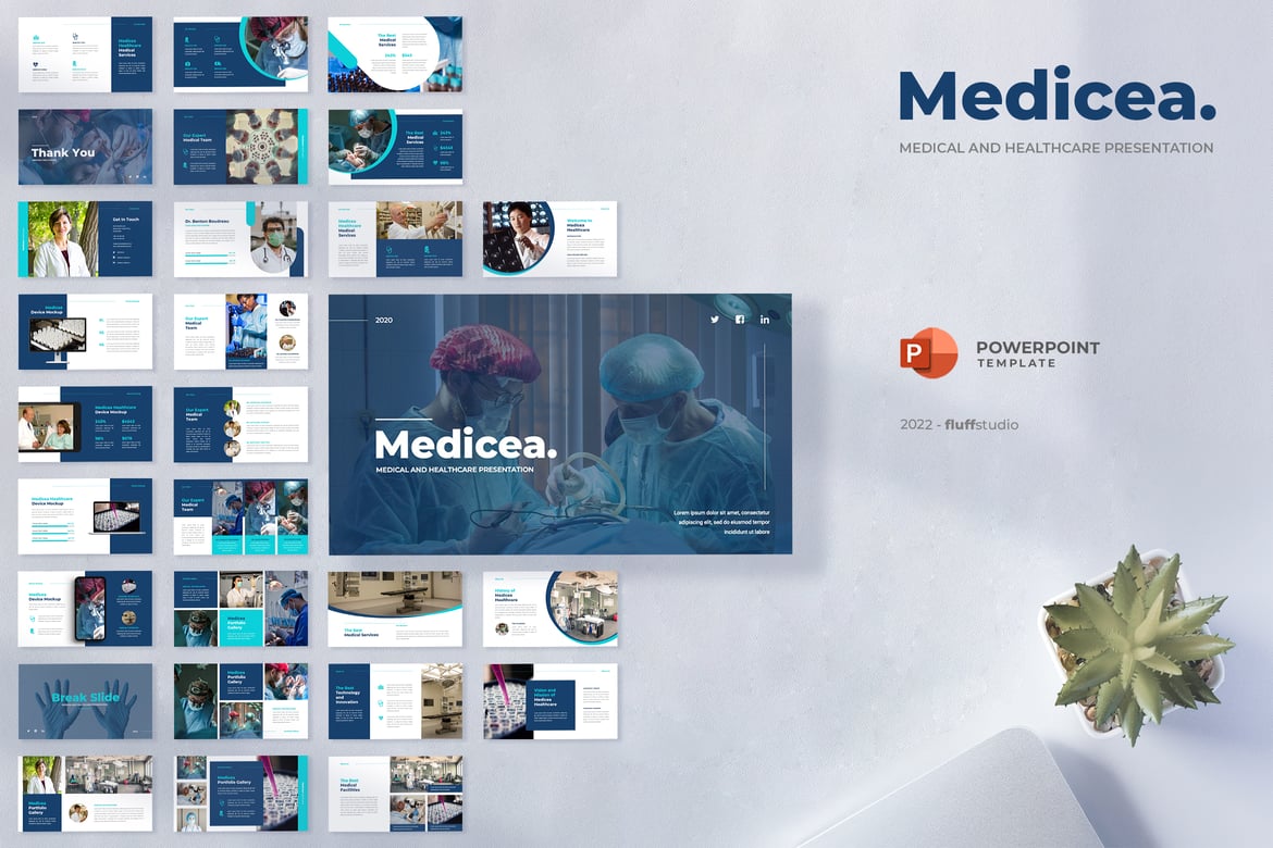 Template PowerPoint Medis Medicea - Solusi Presentasi Profesional untuk Kesehatan