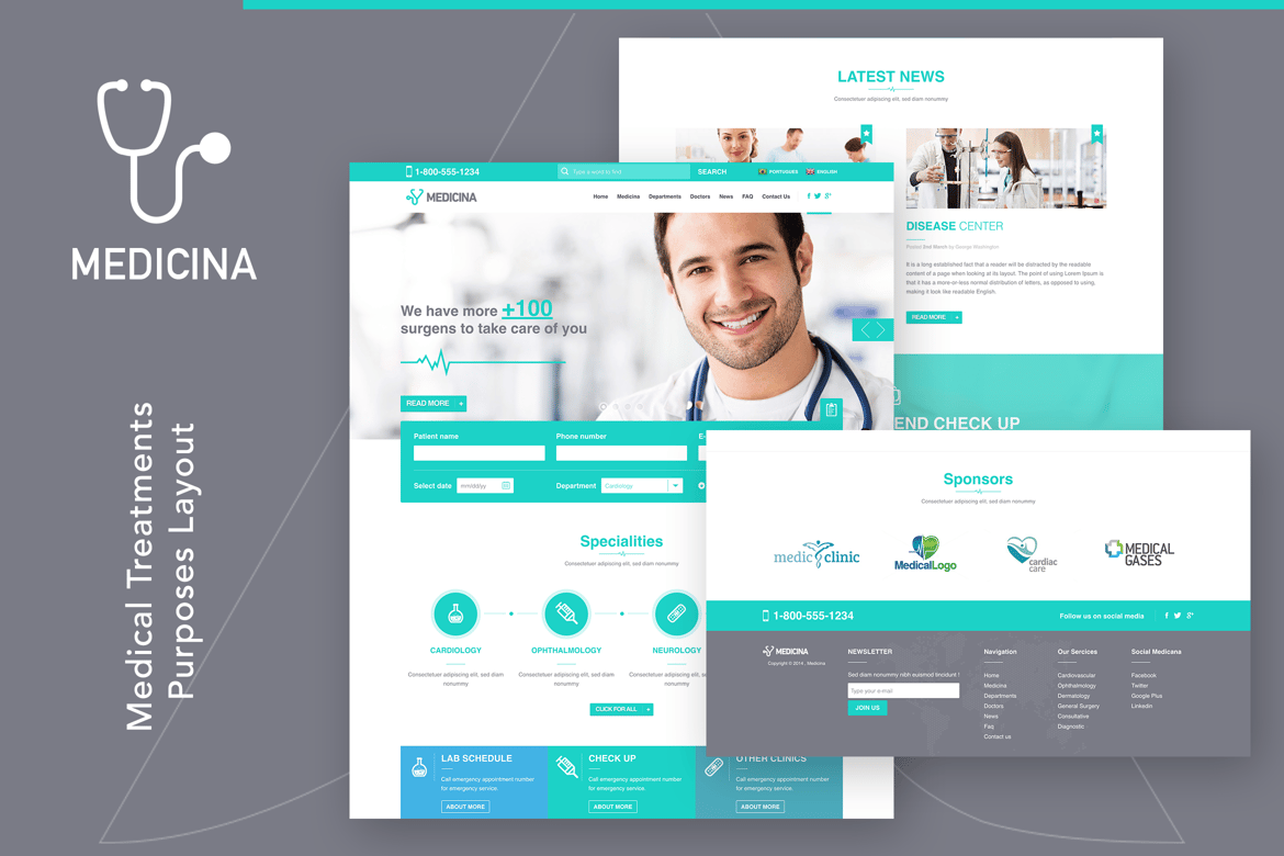 Template Web Medis Modern | Medicina - Solusi Digital untuk Praktik Kesehatan Anda