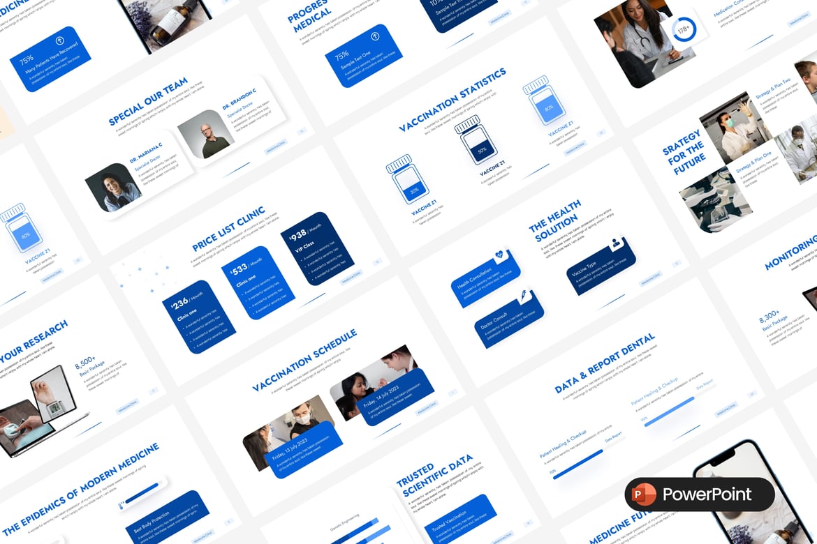 Template Presentasi PowerPoint Kesehatan yang Modern