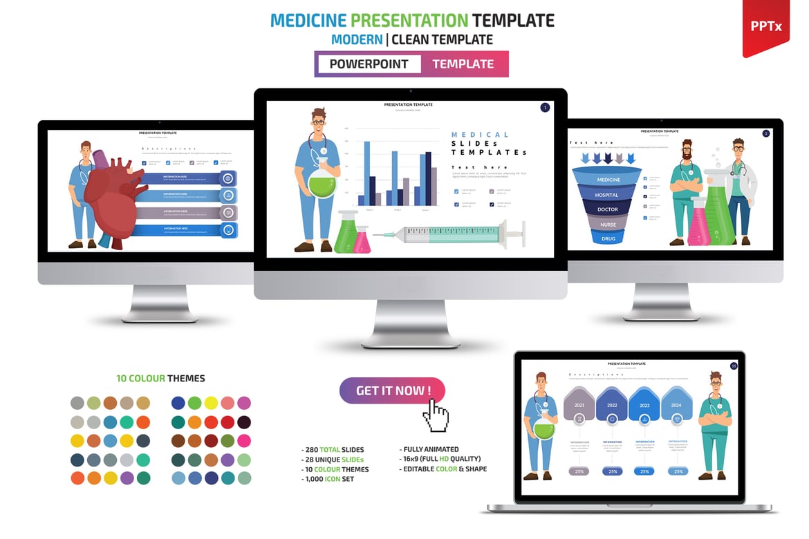Template PowerPoint Medis yang Menarik dan Profesional