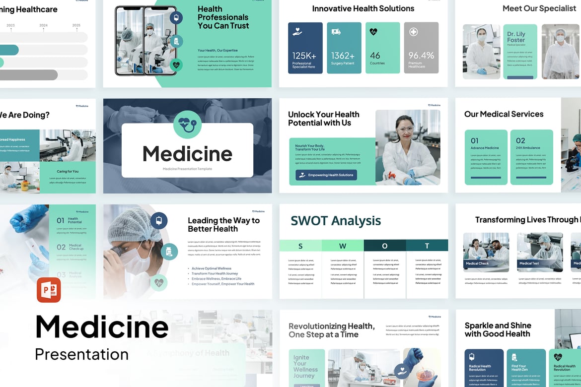 Template Presentasi Medis Profesional PowerPoint