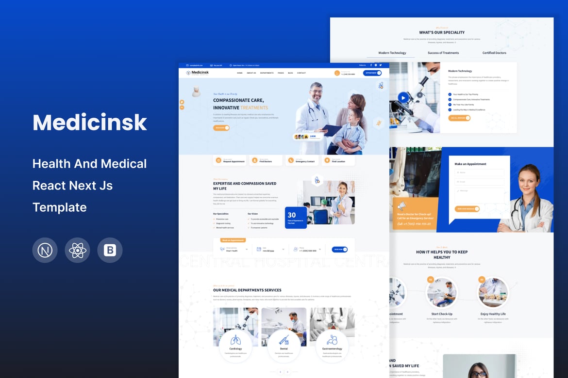 Template Website Kesehatan Medicinsk – Solusi Ideal untuk Klinik dan Rumah Sakit