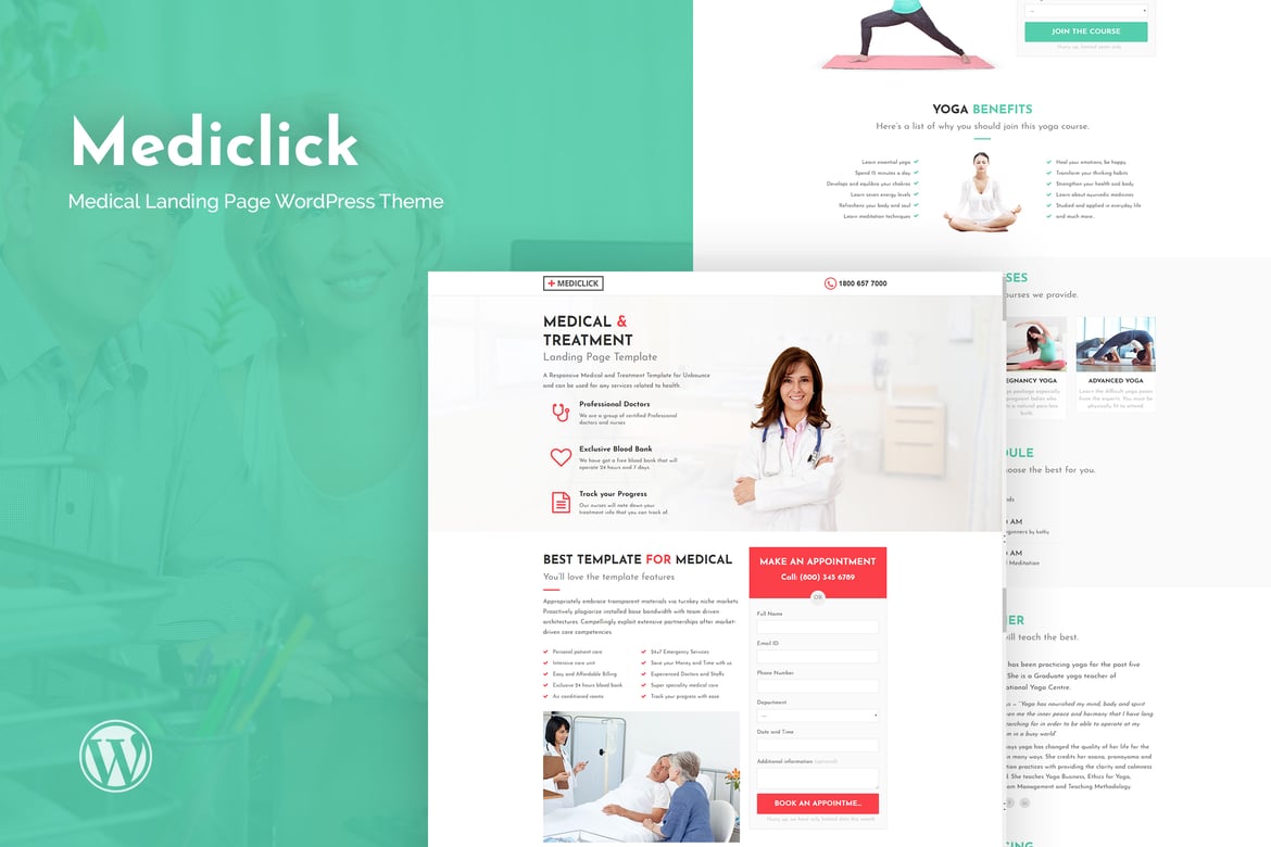 Mediclick - Tema WordPress Landing Page untuk Kesehatan dan Kebugaran