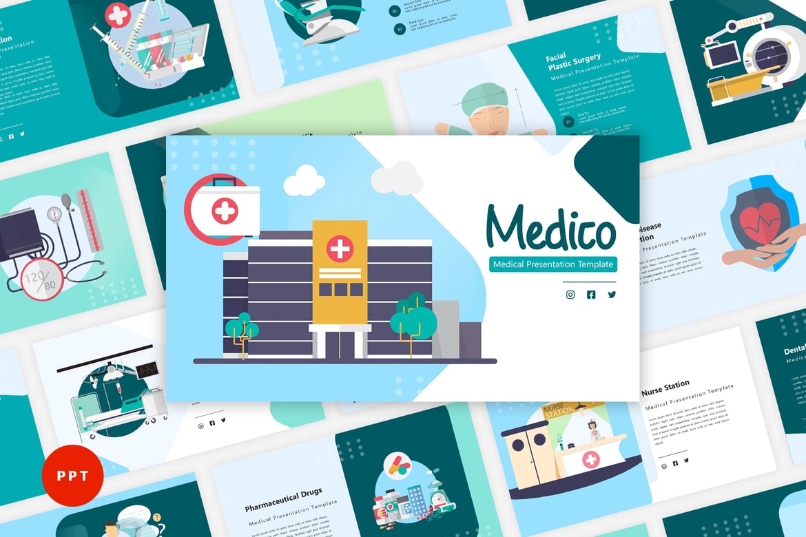 Medico - Template PowerPoint Medis yang Serbaguna