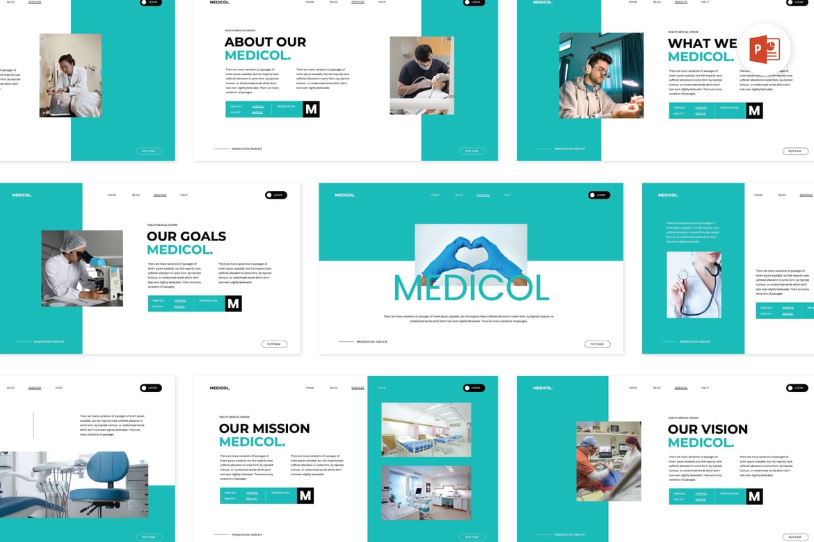Template Presentasi Medis Medicol - Powerpoint yang Kreatif dan Modern
