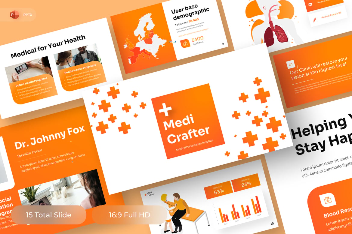 Template PowerPoint Medicrafter - Solusi Presentasi Medis yang Menarik