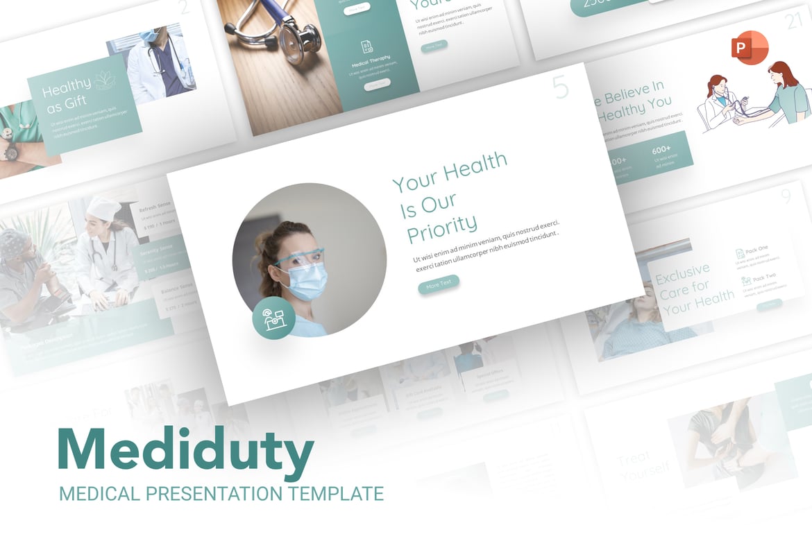 Template PowerPoint Mediduty untuk Presentasi Medis yang Elegan dan Profesional