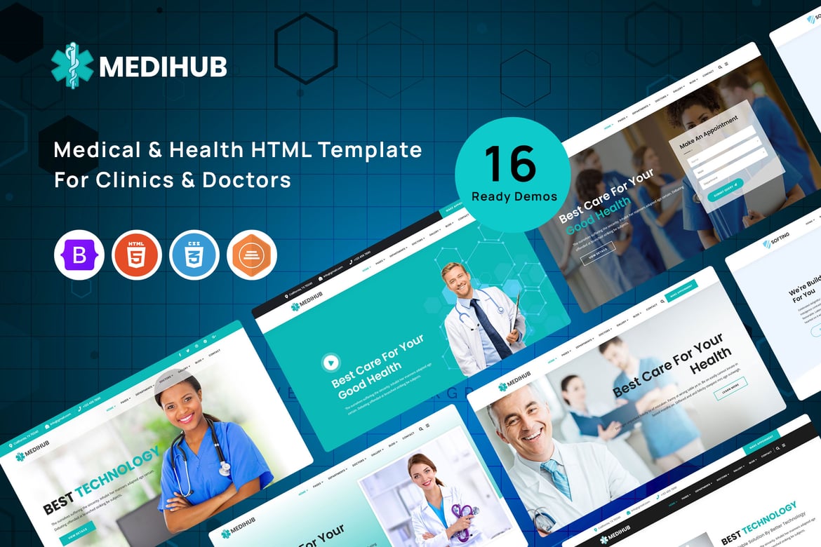 MediHub – Template Website Kesehatan dan Medis yang Modern