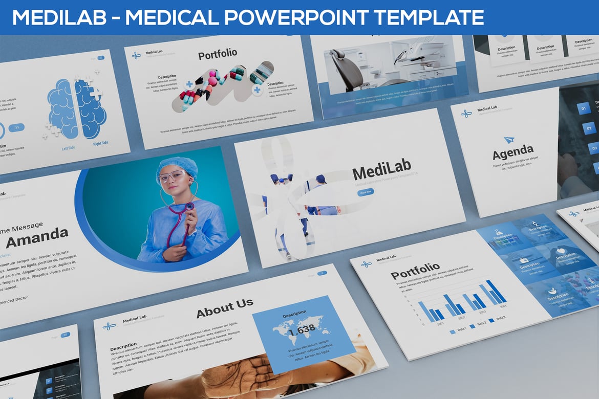MediLab - Template PowerPoint Medis yang Modern dan Menarik