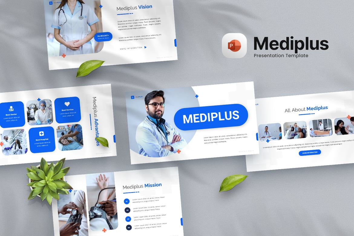 Template Presentasi Mediplus - Solusi Powerpoint untuk Kesehatan dan Medis