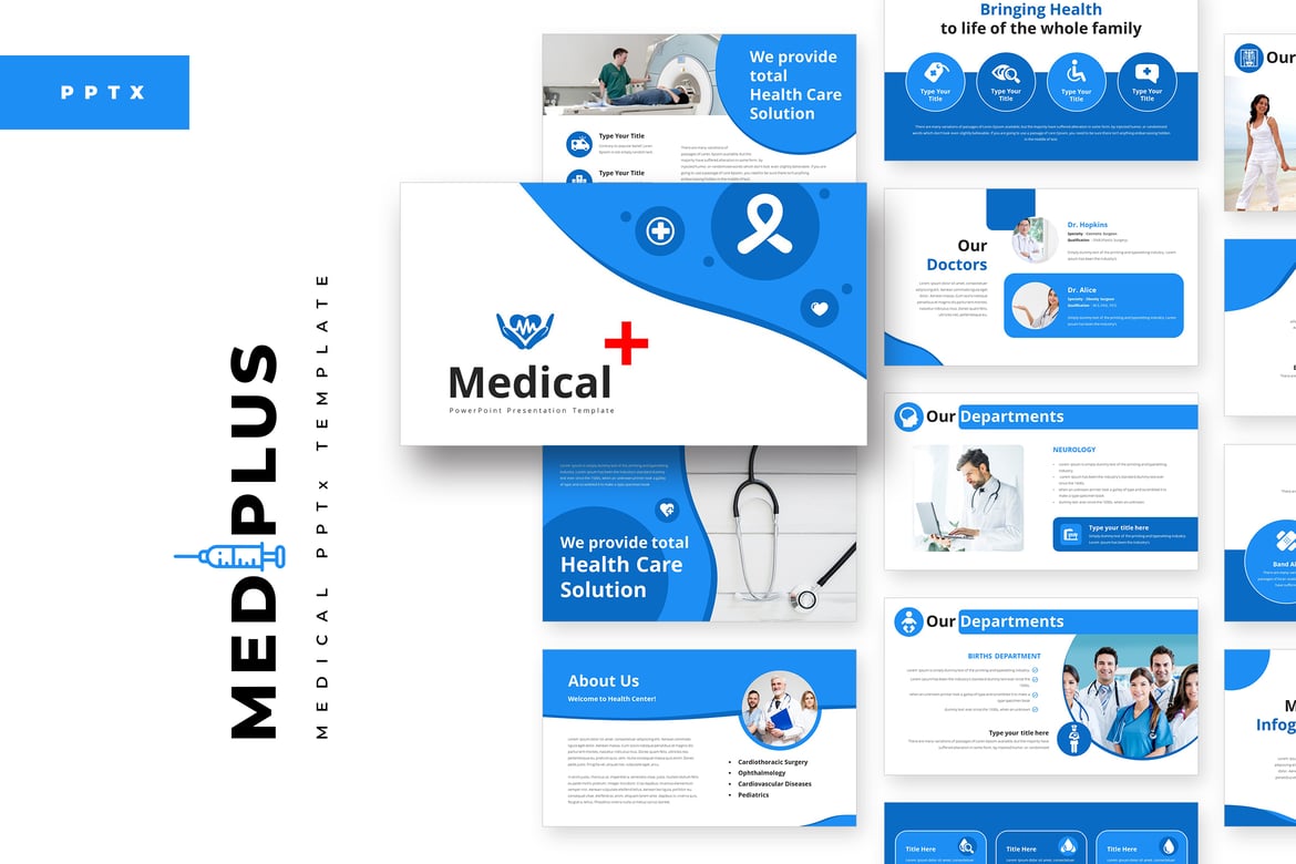 Template Presentasi Medis MediPlus untuk PowerPoint