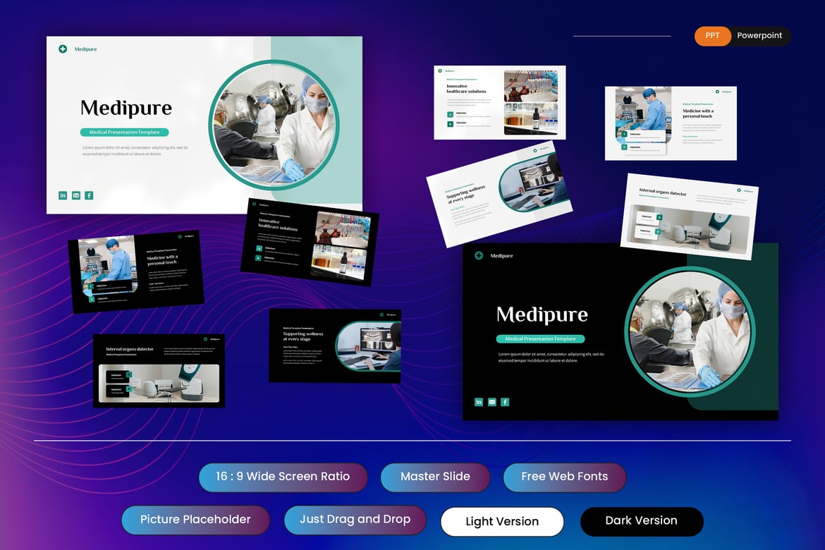 Medipure - Template Presentasi Medis Profesional