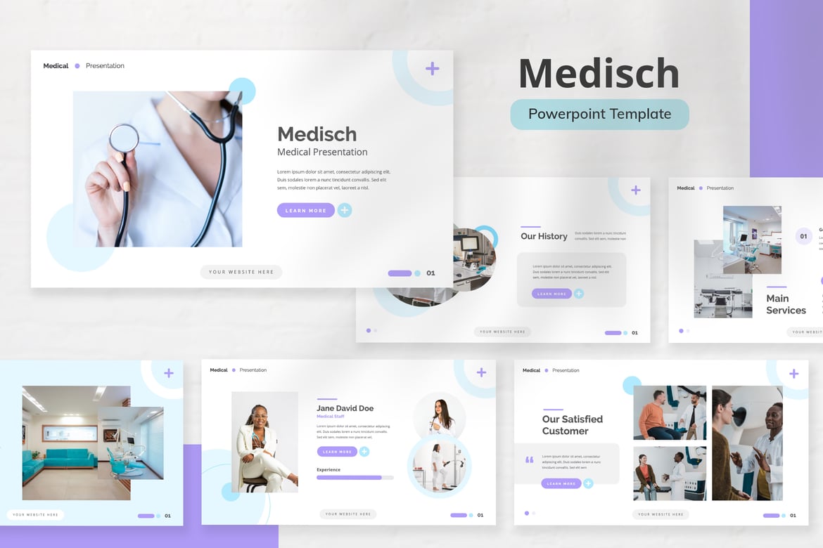Template PowerPoint Medis yang Elegan dan Minimalis