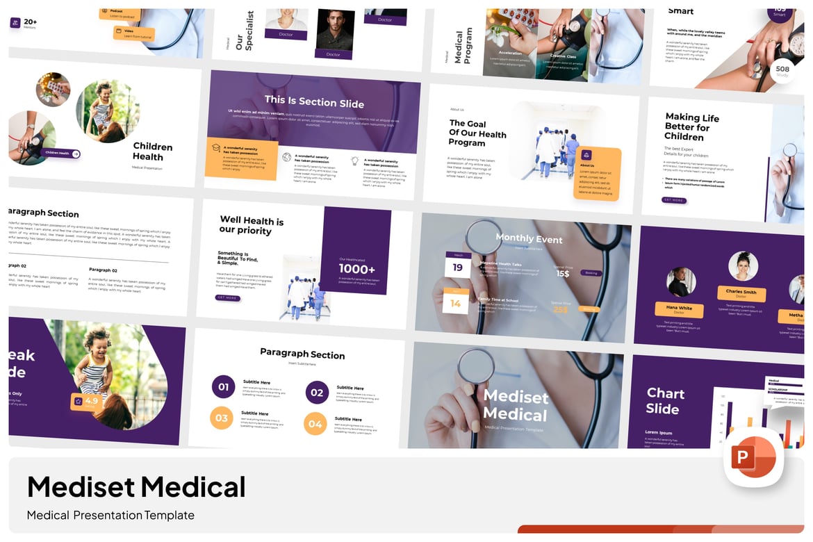 Template PowerPoint Mediset untuk Presentasi Medis yang Menarik