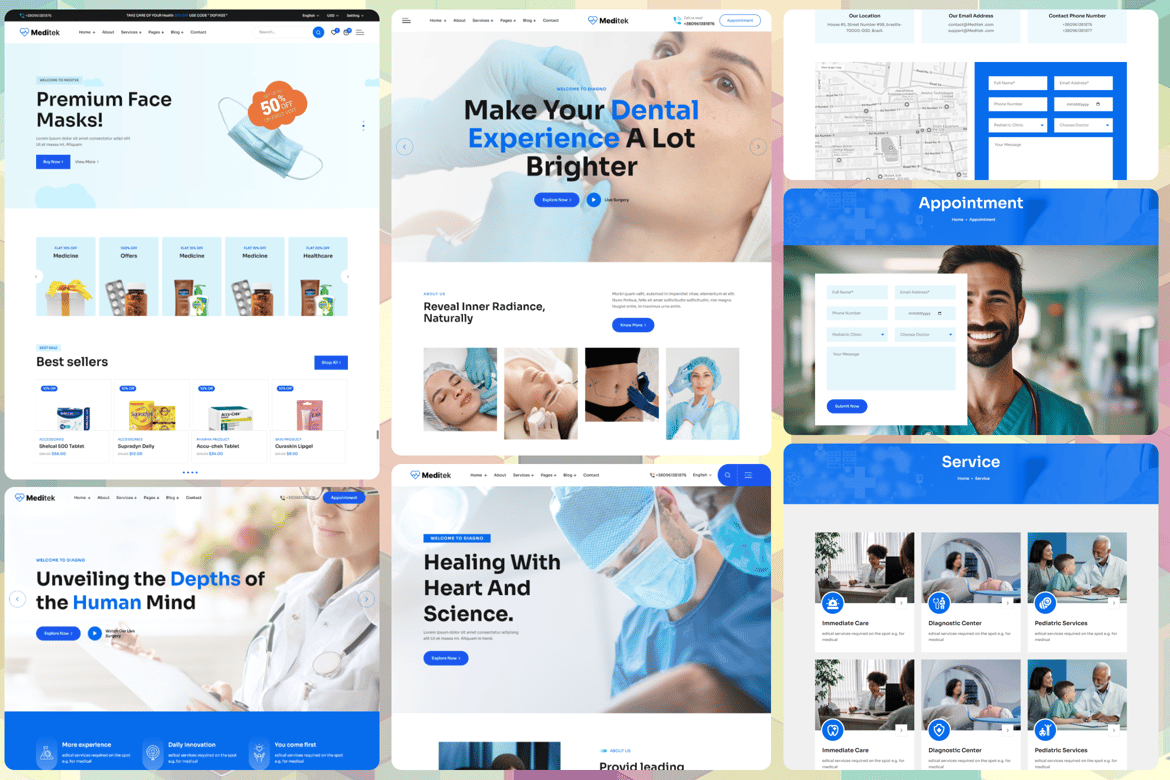 Template Website Meditek - Solusi Profesional untuk Kesehatan & Medis