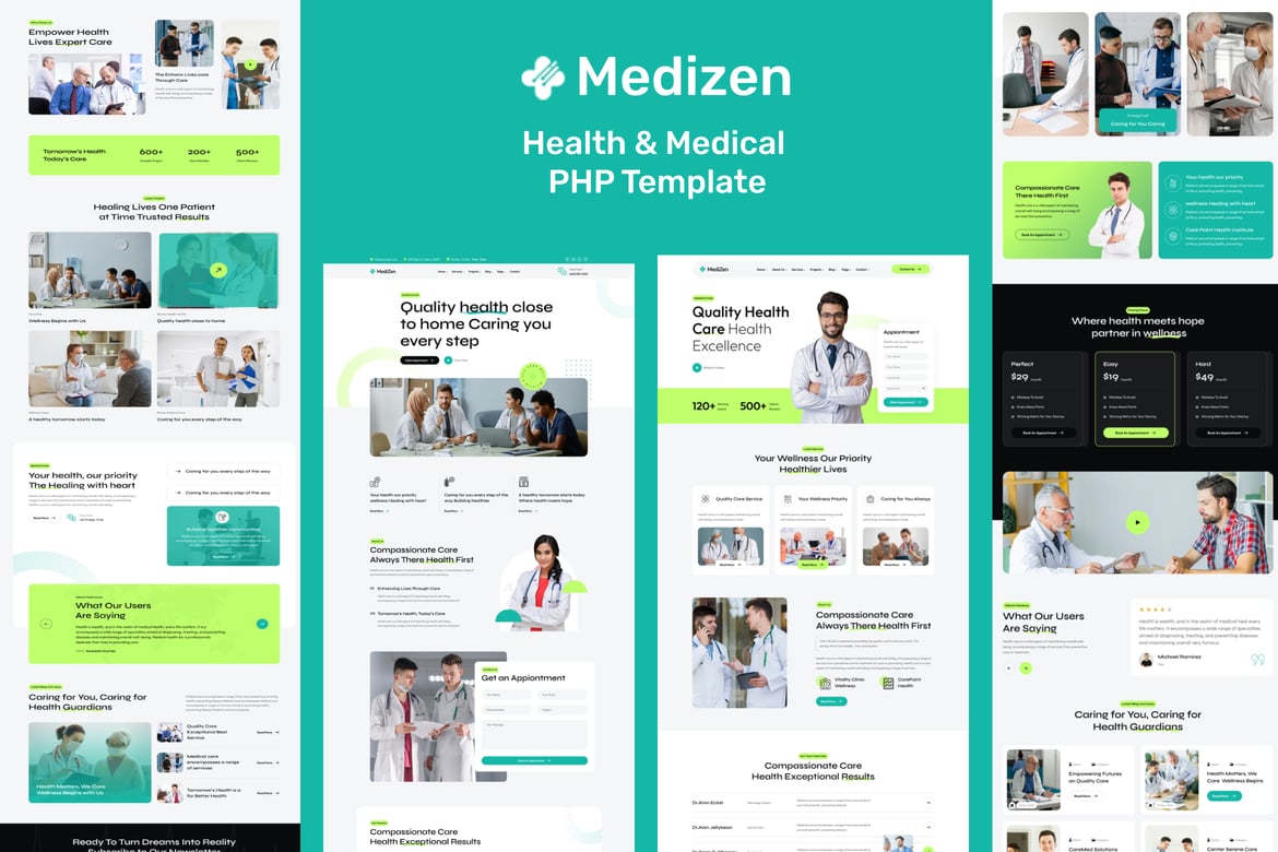 MediZen - Template Website Kesehatan dan Medis yang Modern
