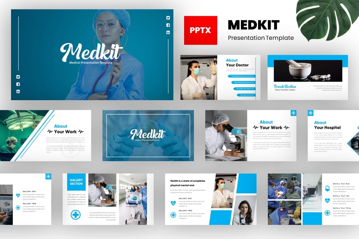 Template Powerpoint Medkit - Solusi Presentasi Medis yang Modern dan Profesional