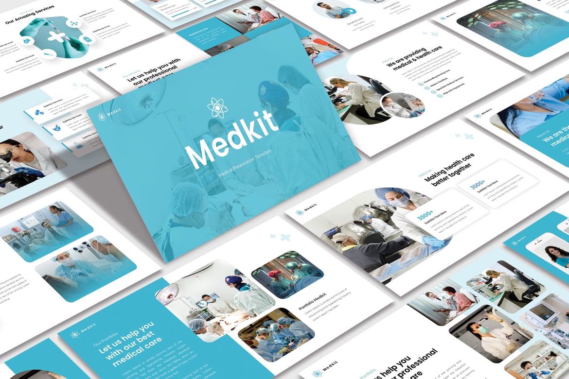 Template Powerpoint Medkit yang Modern dan Kreatif