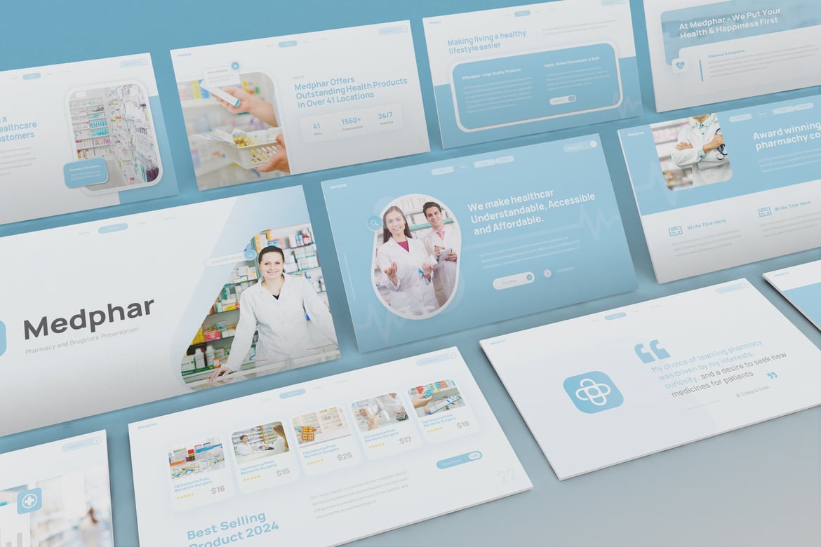Template Presentasi Medphar - Solusi Kreatif untuk Apotek dan Toko Obat