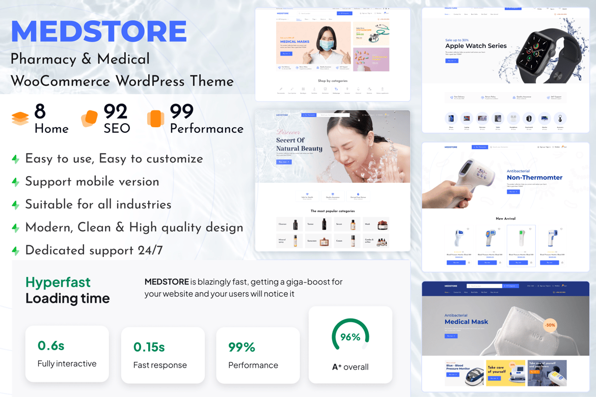 Medstore - Tema WordPress WooCommerce Responsif untuk Kesehatan