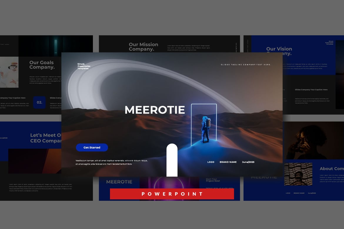 Template PowerPoint Meerotie yang Menarik dan Modern