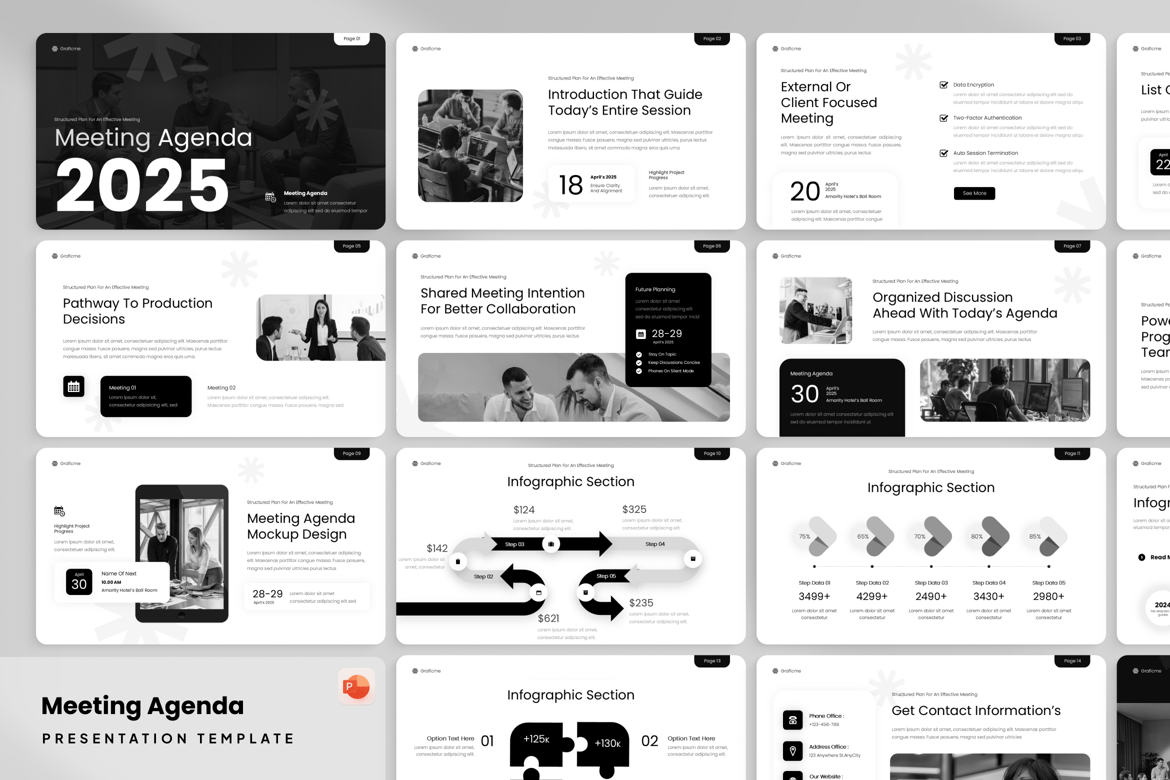 Template PowerPoint Agenda Rapat yang Profesional dan Efektif