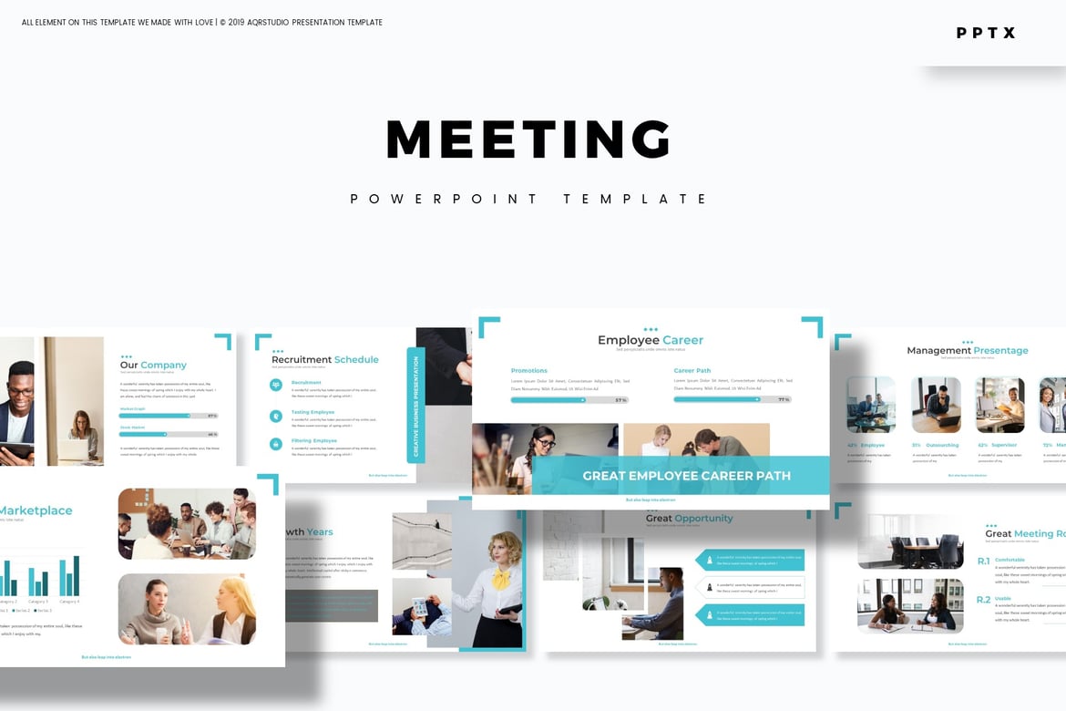 Template PowerPoint Pertemuan yang Menarik dan Serbaguna