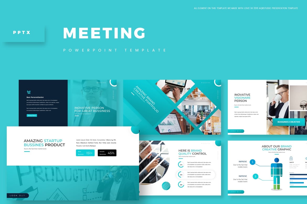 Template Presentasi PowerPoint untuk Rapat yang Menarik