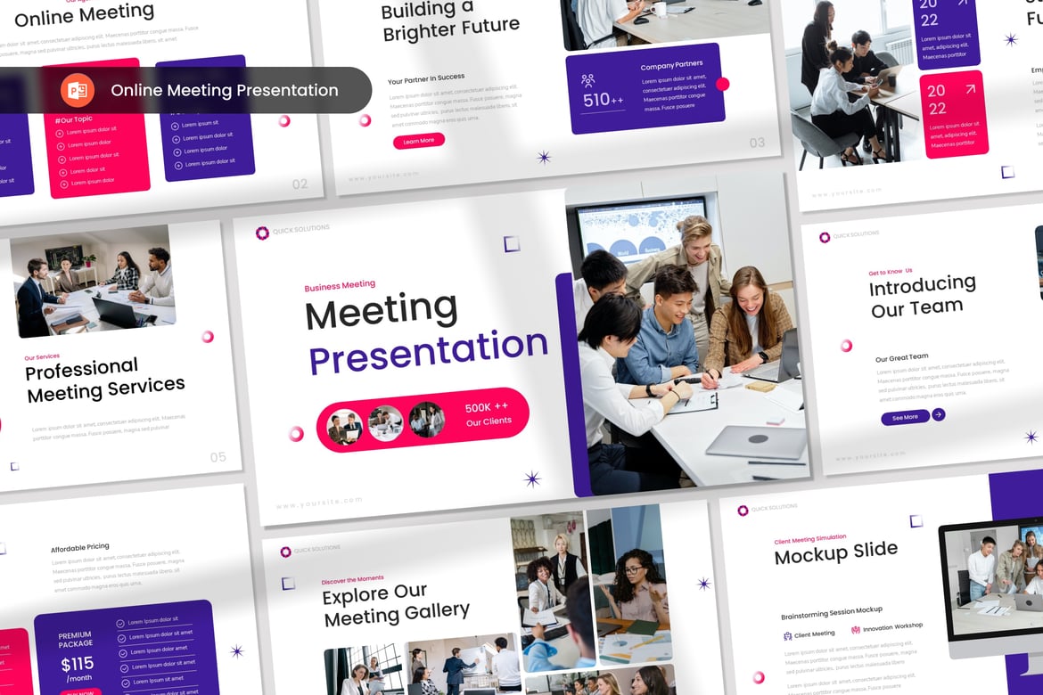 Template Presentasi Pertemuan Profesional untuk PowerPoint