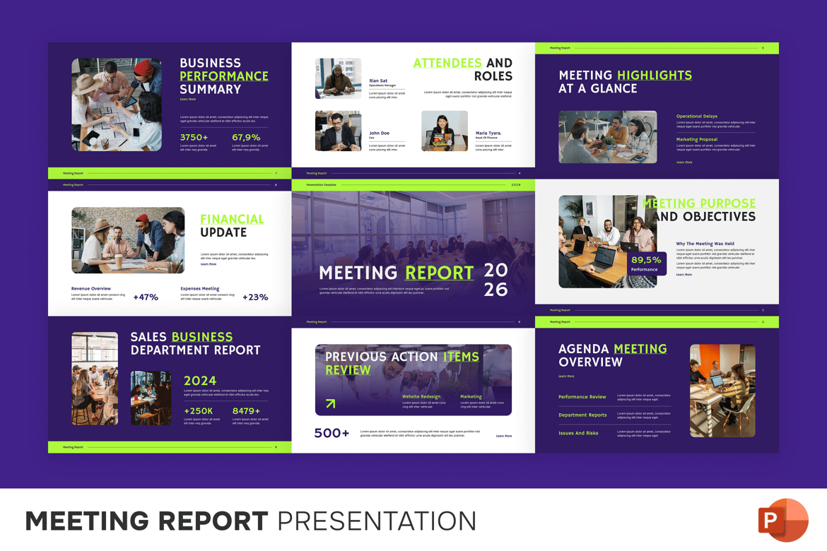 Template Presentasi Laporan Rapat yang Profesional dan Efektif