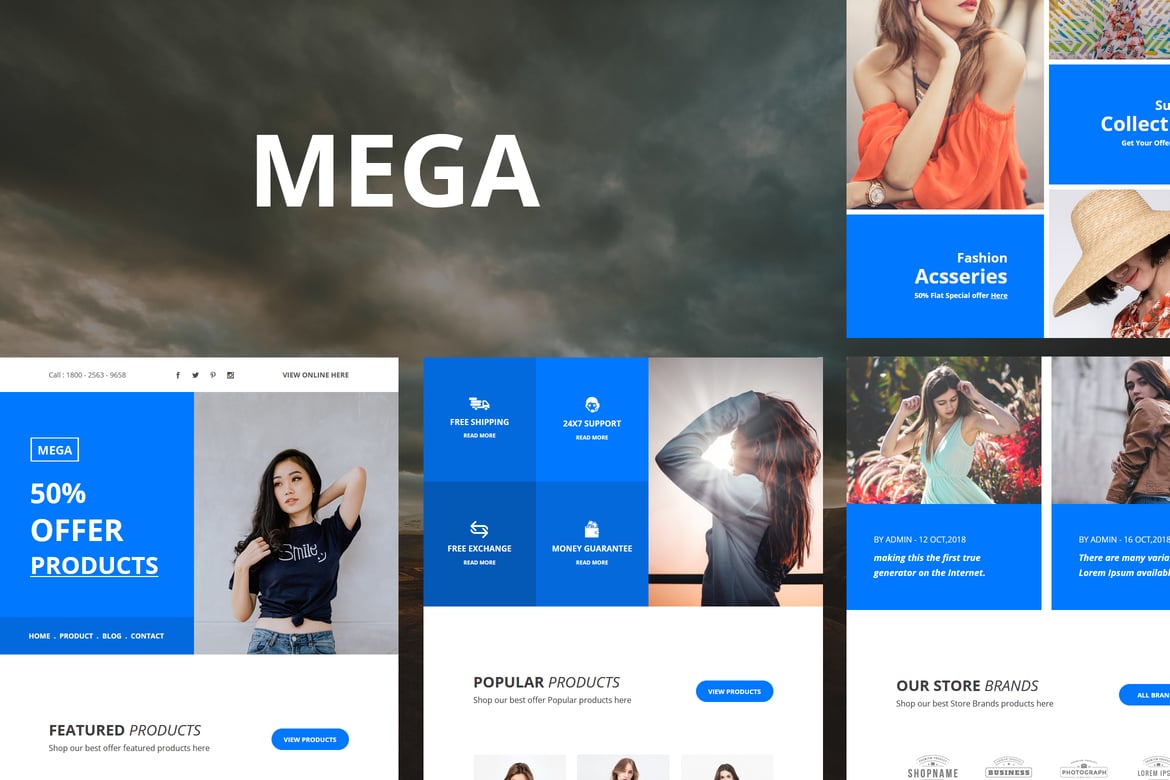 Mega - 35+ Template E-mail Modern dan Responsif