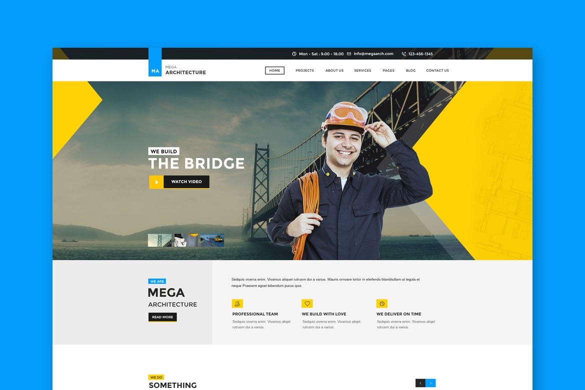 Template Website Mega Architecture: Solusi Ideal untuk Proyek Konstruksi Anda