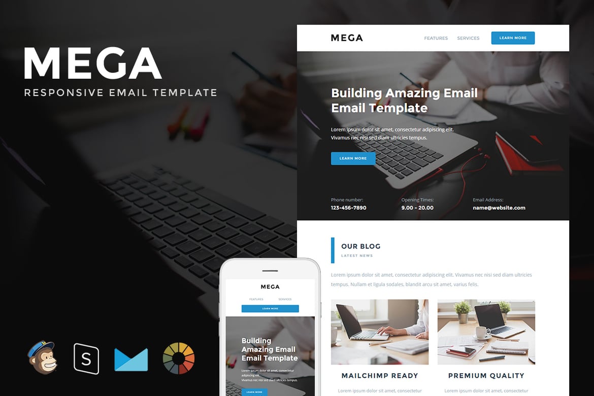 Mega - Template Email Responsif dengan Pembuat StampReady