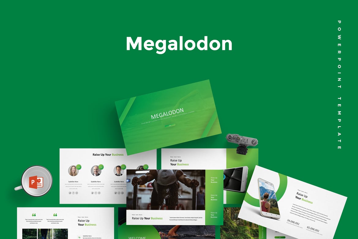 Template Powerpoint Megalodon - Desain Menarik untuk Presentasi Anda