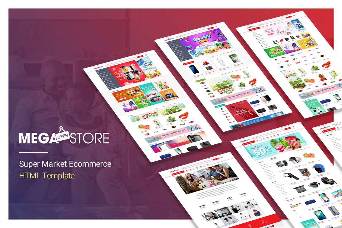 MegaStore | Template Website Supermarket Ecommerce Modern