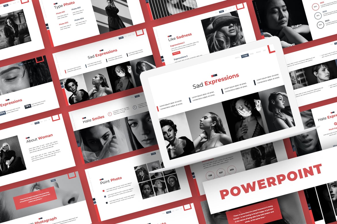 Template PowerPoint Melancholy - Elegan dan Profesional untuk Presentasi Anda