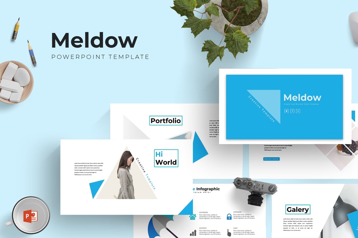 Meldow - Template PowerPoint Serbaguna yang Menarik