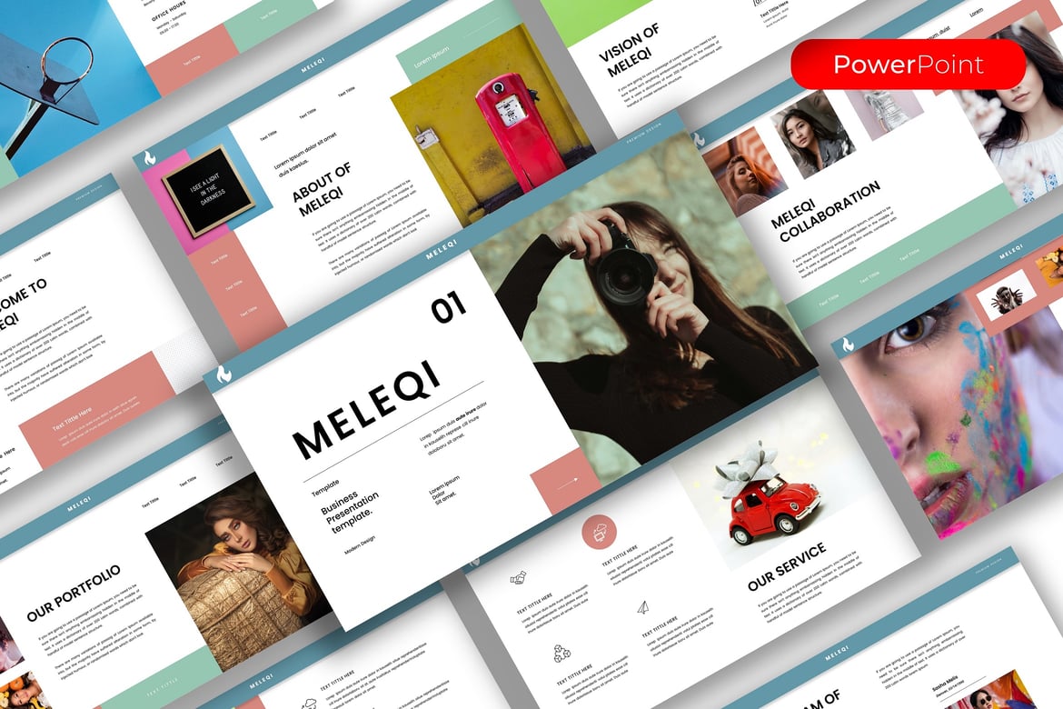 Meleqi – Template PowerPoint Bisnis yang Menarik
