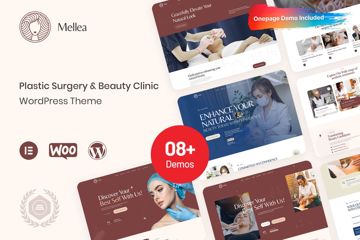 Mellea - Tema WordPress Klinik Bedah Plastik dan Kecantikan Modern