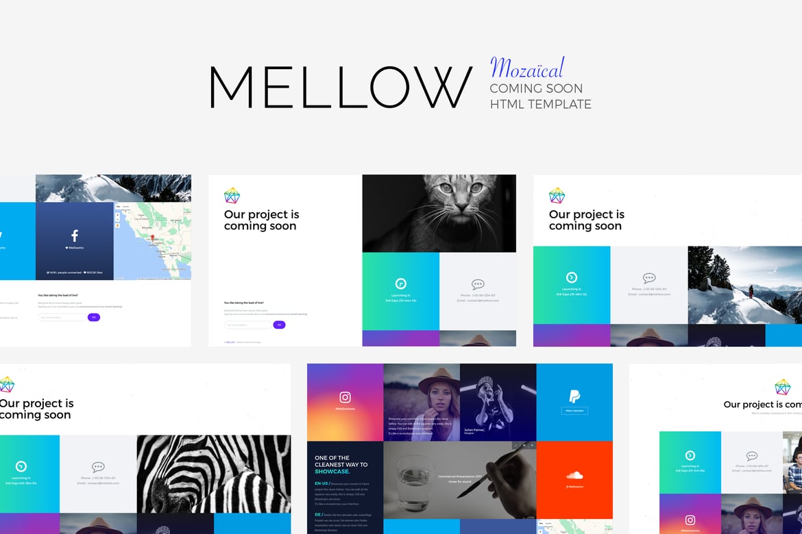 MELLOW - Template Website Mozaïcal Segera Hadir
