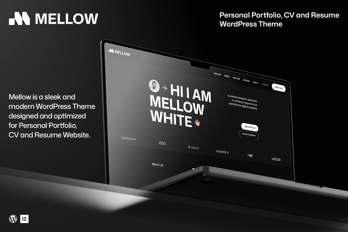 Mellow - Tema WordPress Portofolio Pribadi yang Modern dan Elegan