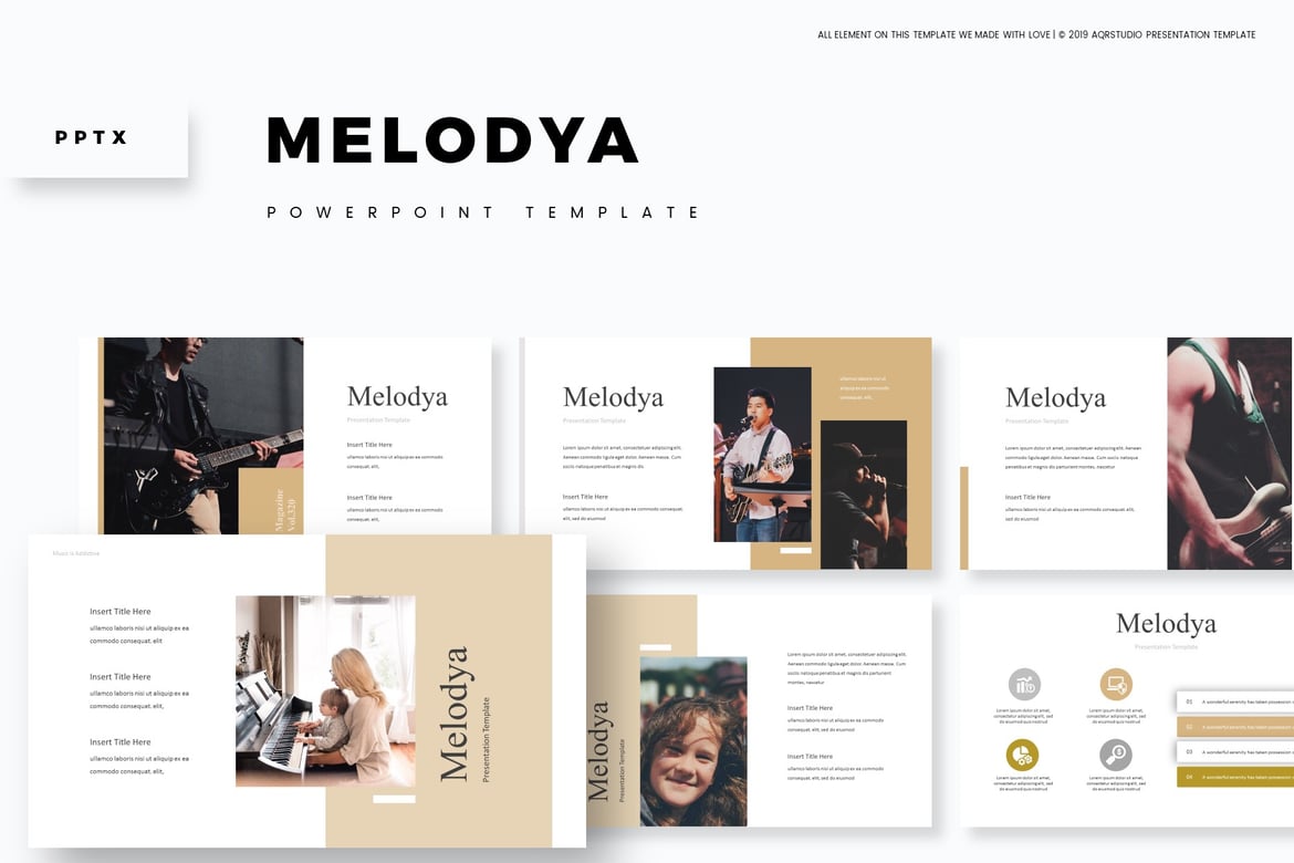 Template Powerpoint Melodya - Solusi Presentasi Profesional