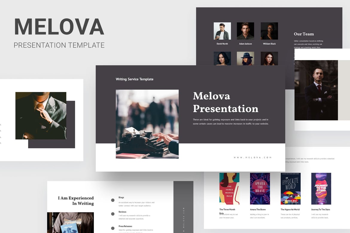 Template PowerPoint Melova - Solusi Presentasi Profesional