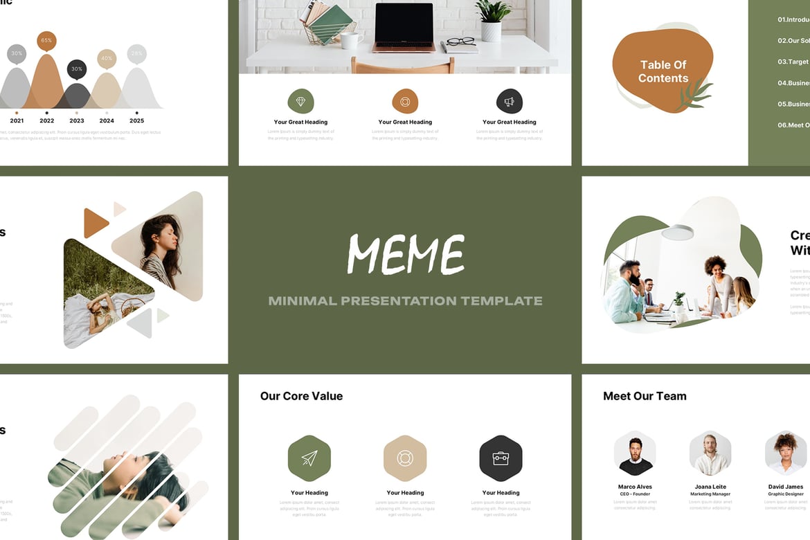 Meme - Template Powerpoint Minimalis yang Menarik