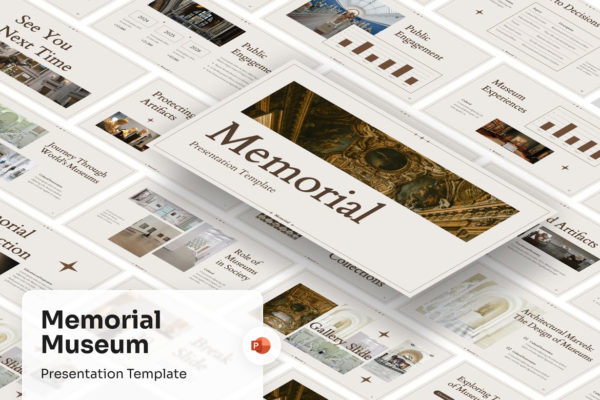 Template Presentasi Museum Memorable yang Menarik
